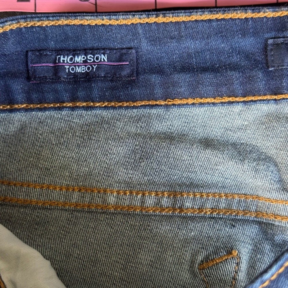 Vigoss Thompson‎ Tomboy Mid Rise Distressed Skinny Jeans Blue W27 L26 - Picture 8 of 12